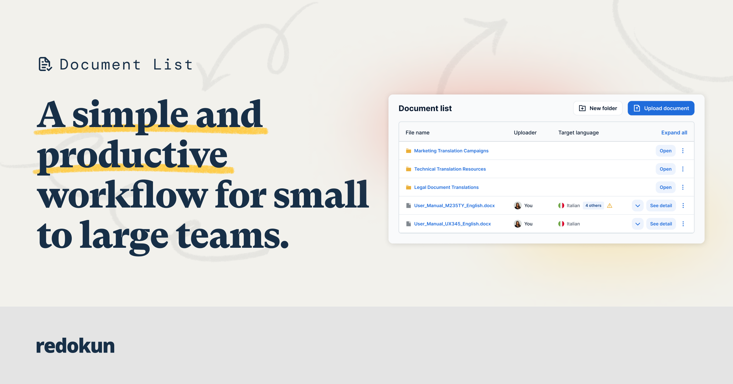 Document List Redokun